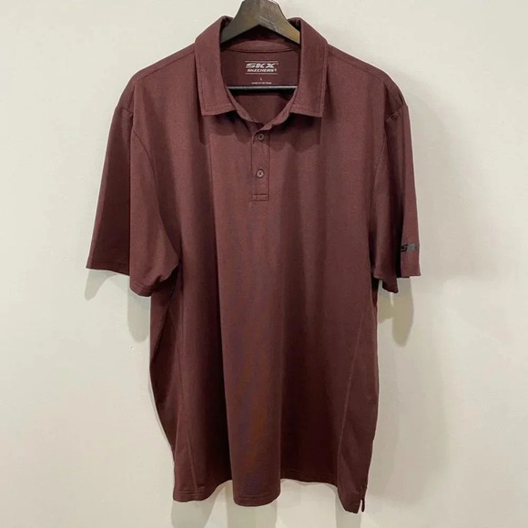 Skechers Men's L Golf Polo Shirt in Maroon Slinky - Picture 1 of 13